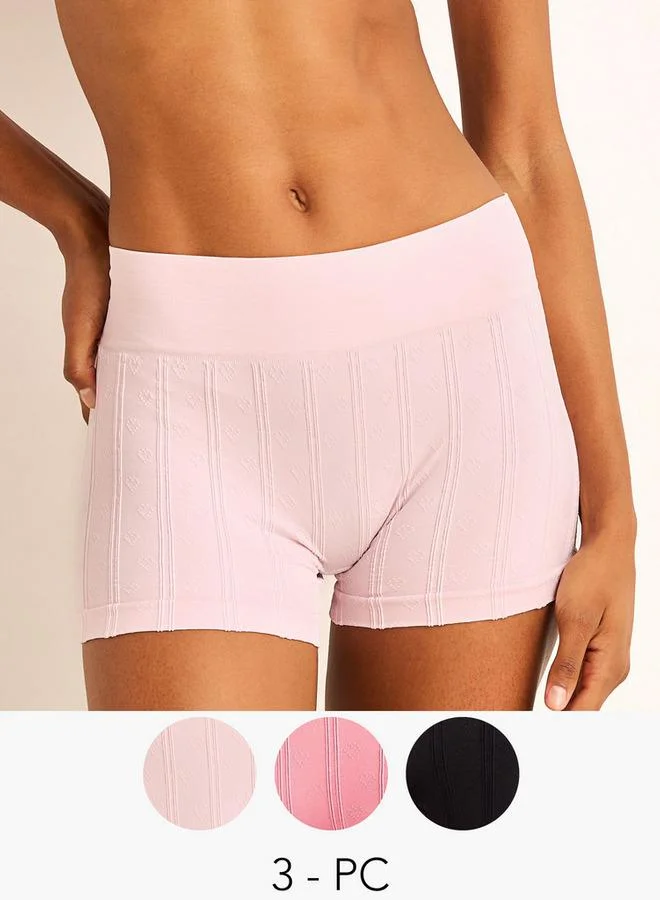 سبلاش فيڤ Set of 3 - Boyshort Briefs with Texture